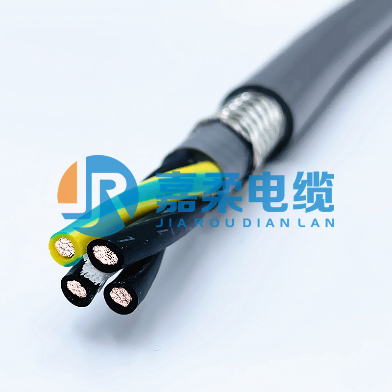 双护套带屏蔽拖链电缆（更长耐弯曲寿命）
