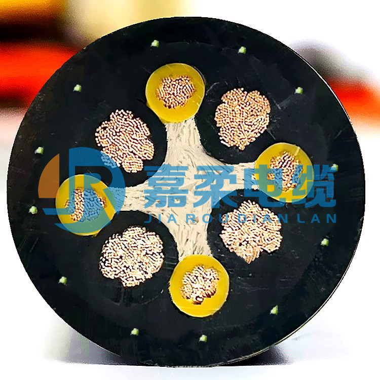 抗拉卷筒电缆4*10 4*4垃圾吊卷筒电缆